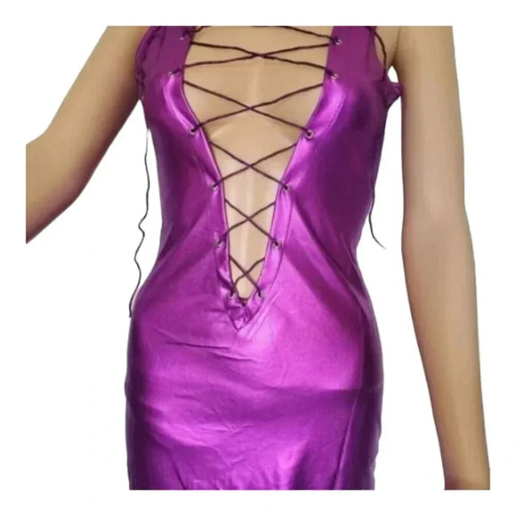 Slinky Purple Party Dress - Picture 1 of 4